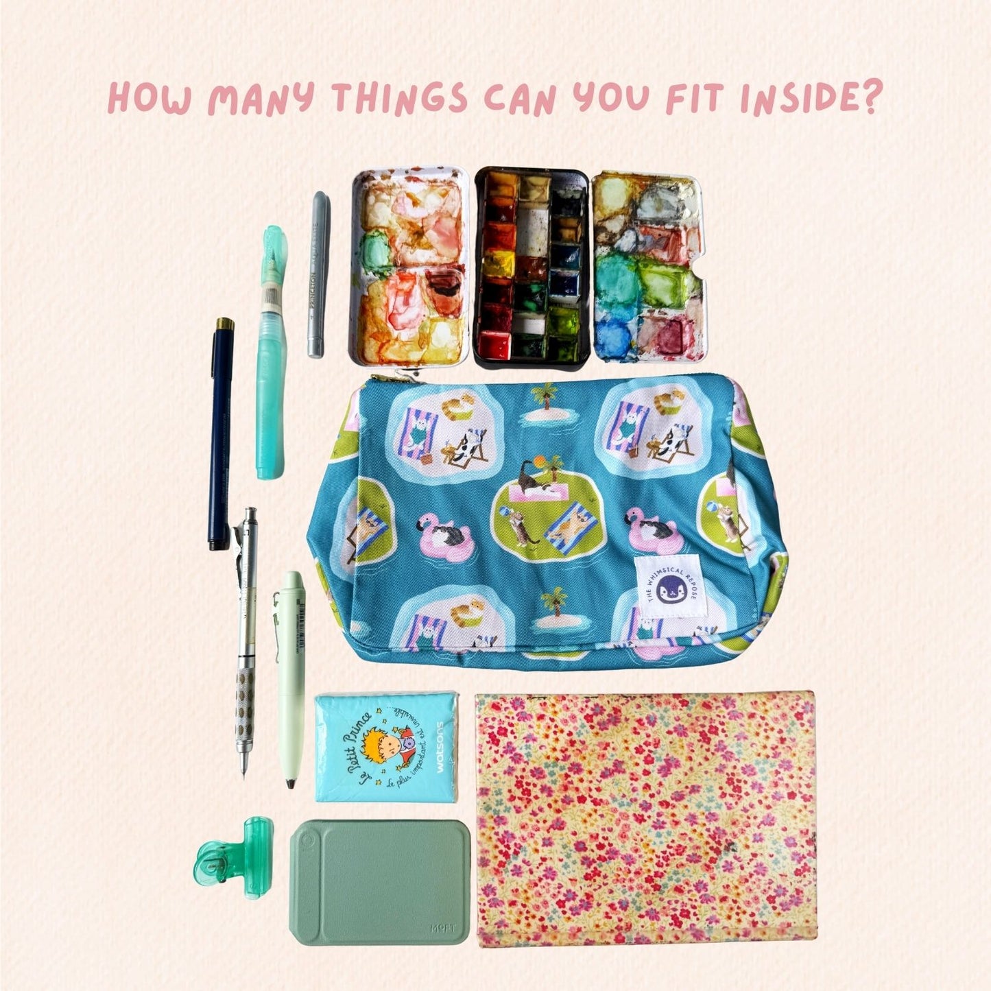 An Island Meowliday Zipper Pouch