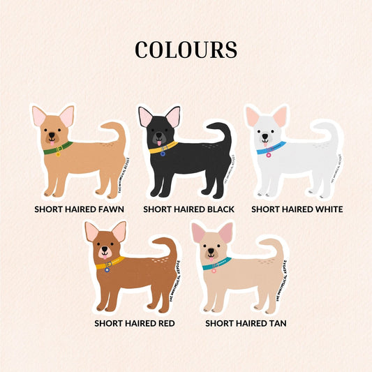 Chihuahua Vinyl Sticker, 5 Colours