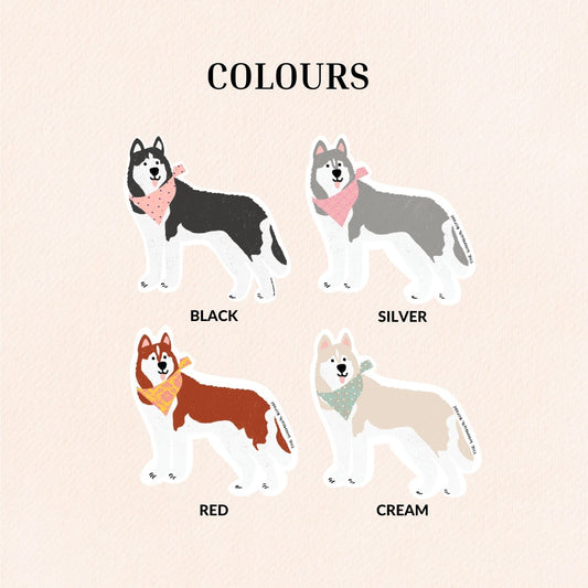 Siberian Husky Vinyl Sticker