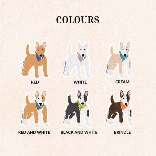 Bull Terrier Vinyl Sticker, 6 Colours