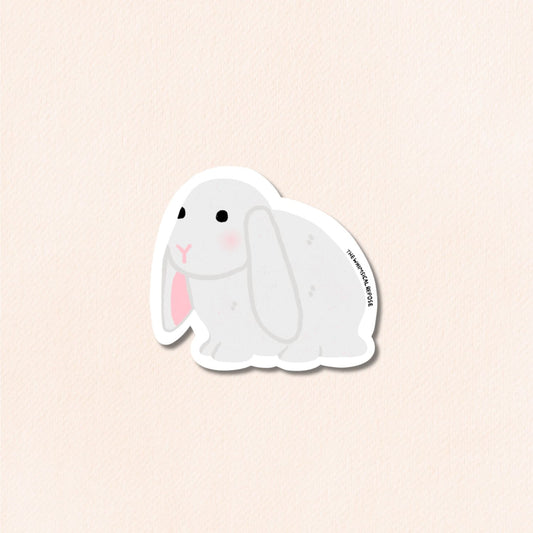 English Lop Rabbit Vinyl Sticker, 4 Colours