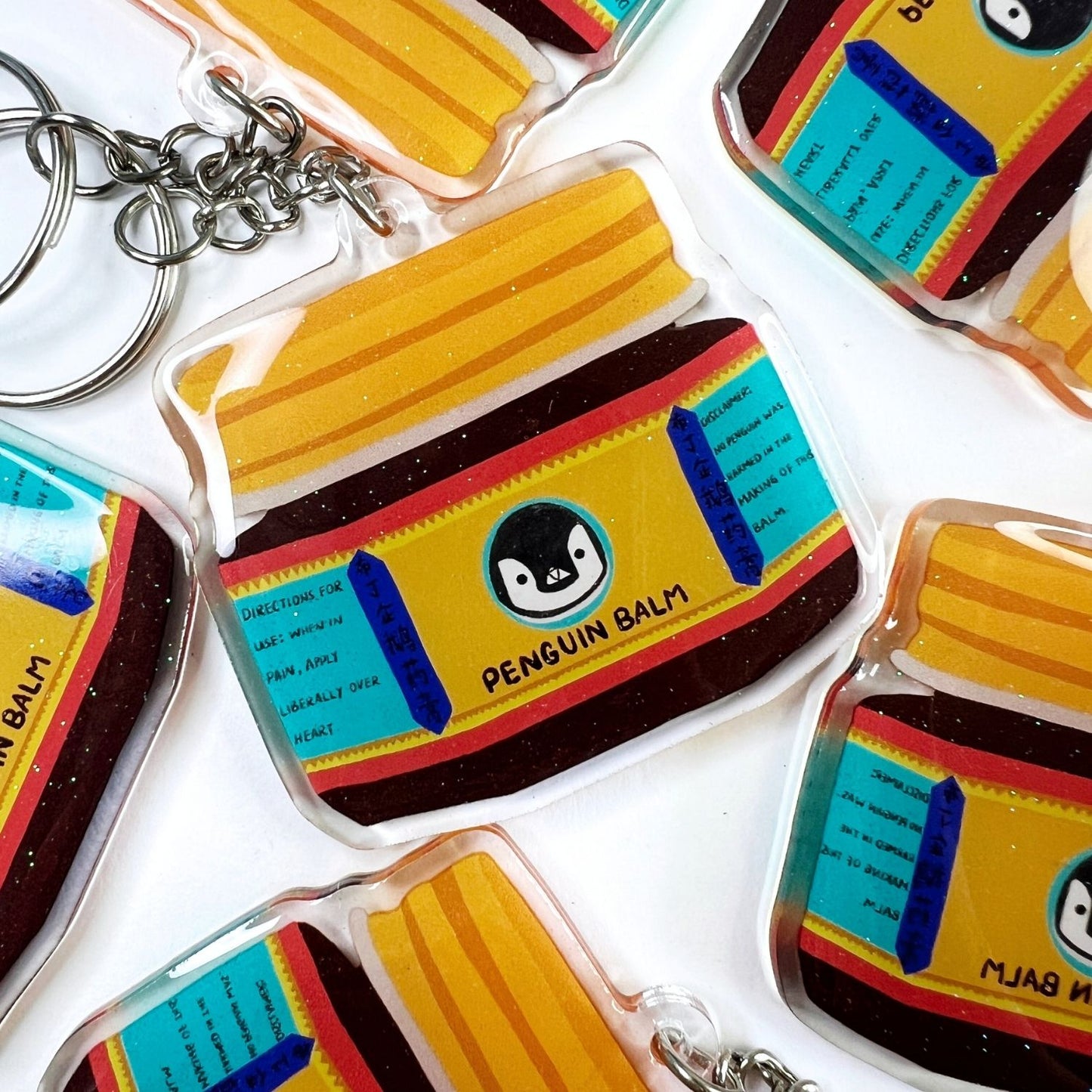 Pudding the Penguin Balm Acrylic Keychain
