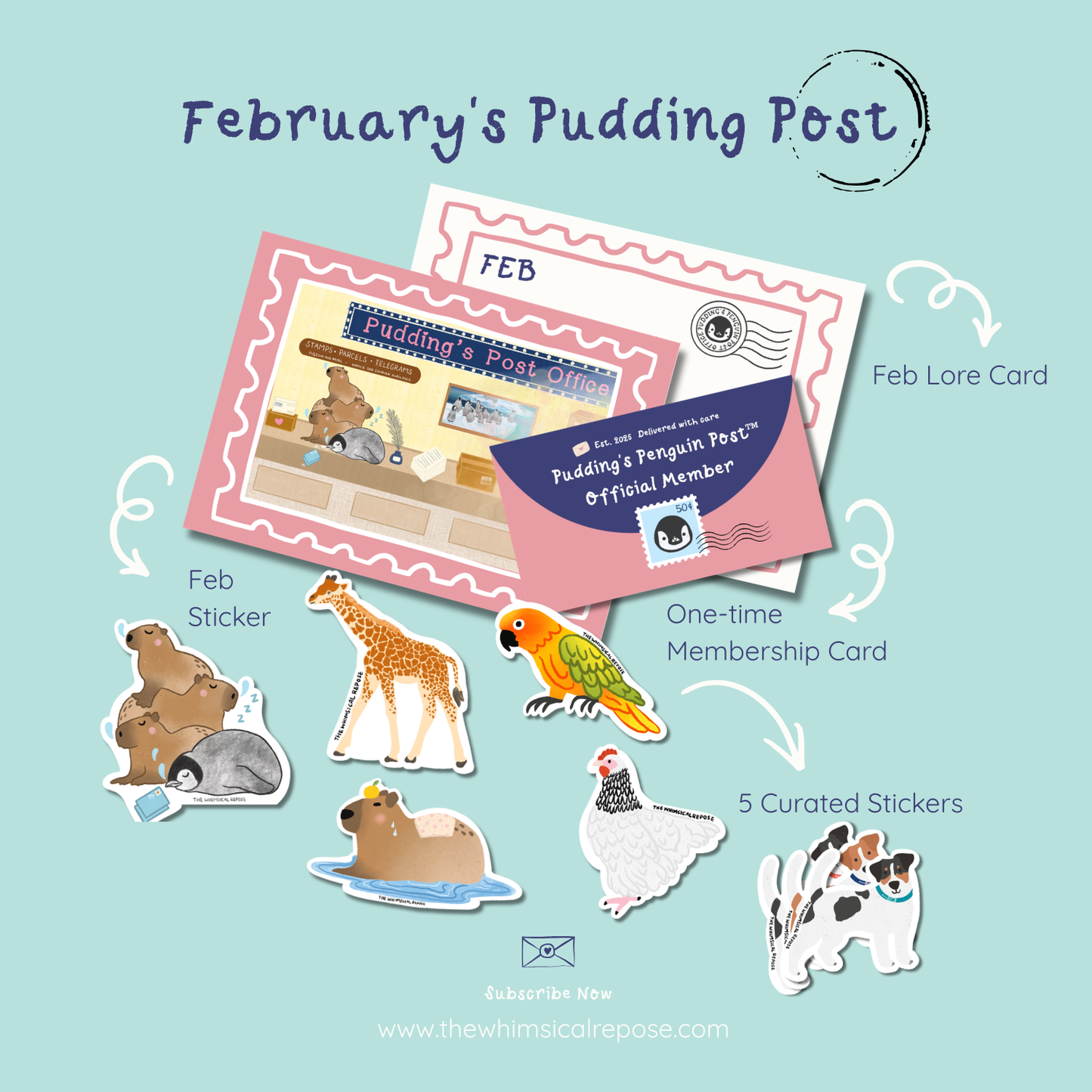 Pudding’s Penguin Post™ Season 1: A Monthly Collectible Story