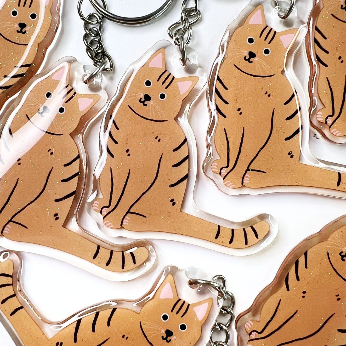 Brown Tabby Acrylic Keychain