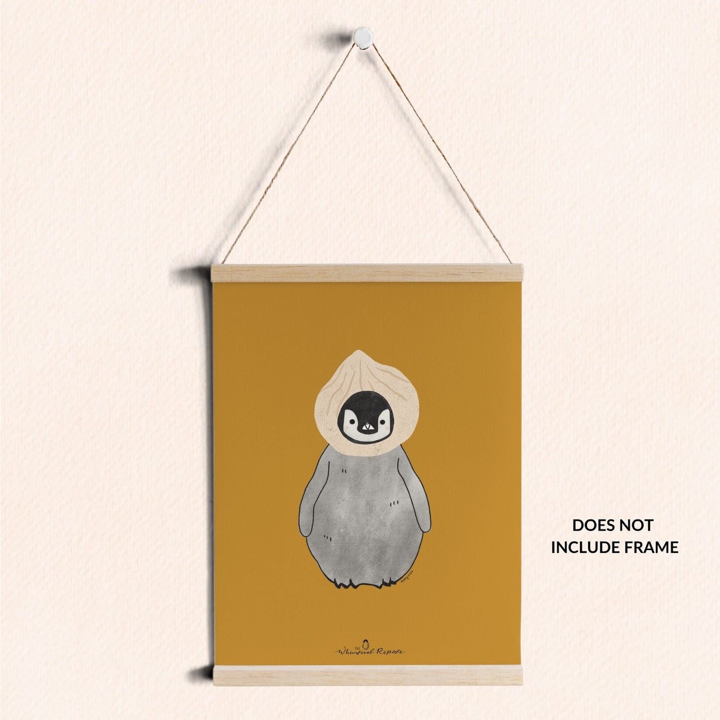 Pudding the Penguin in Soup Dumpling Art Print