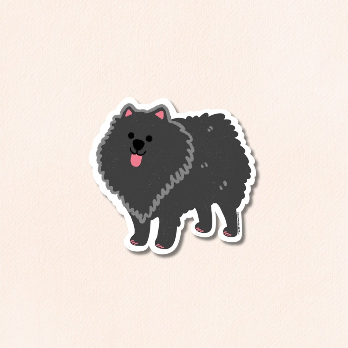 Pomeranian Vinyl Sticker, 5 Colours