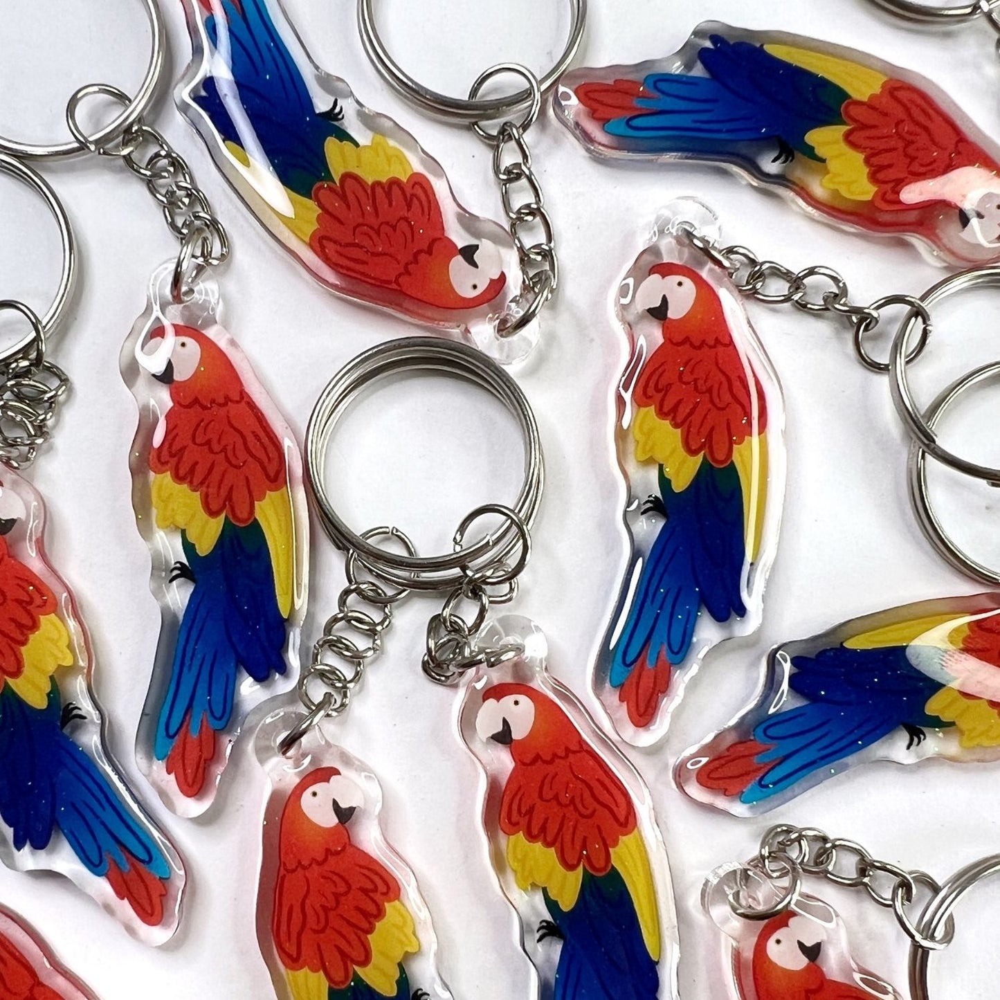 Scarlet Macaw Acrylic Keychain