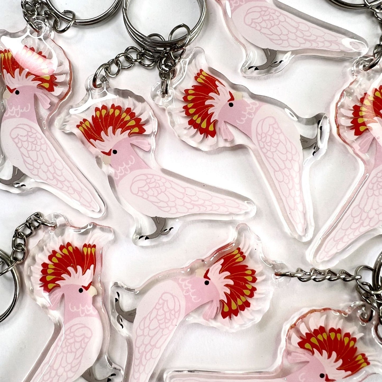 Major Mitchell Cockatoo Acrylic Keychain