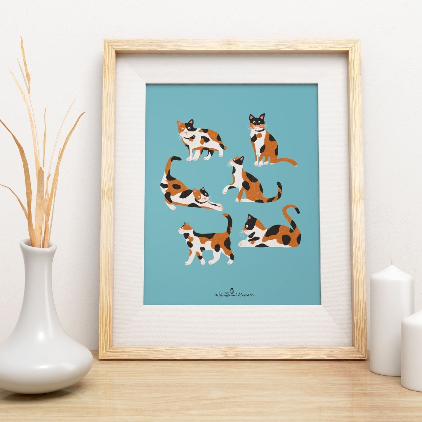 Calico Cat Art Print