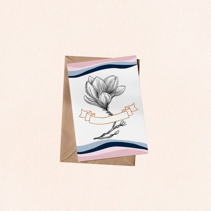 Magnolia Floral Greeting Card