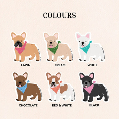 French Bulldog Vinyl Sticker, 6 Colours