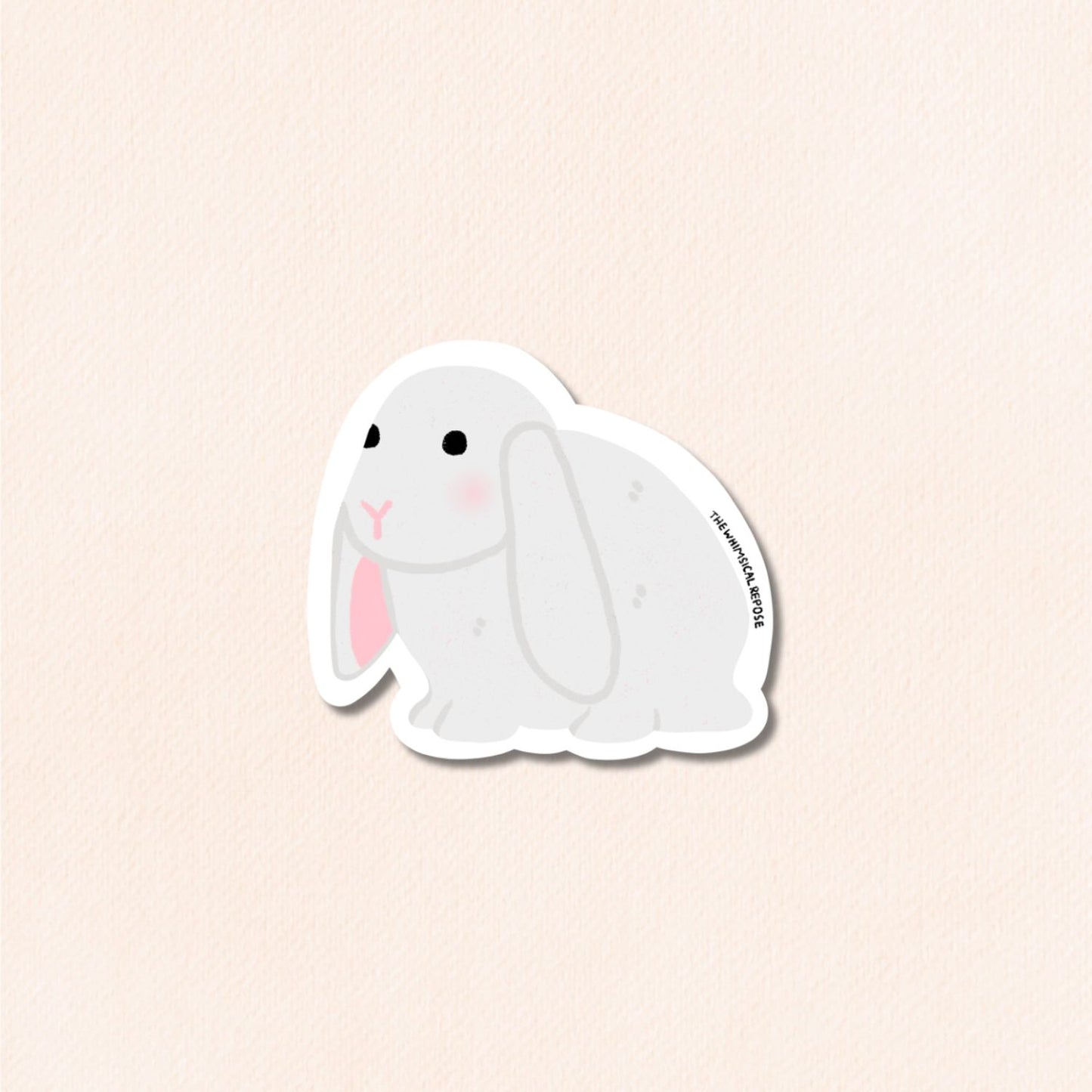 English Lop Rabbit Vinyl Sticker, 4 Colours