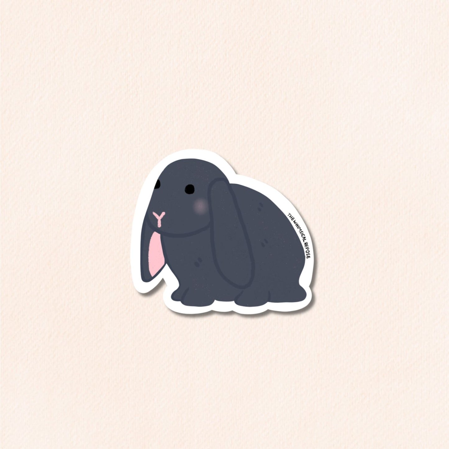 English Lop Rabbit Vinyl Sticker, 4 Colours