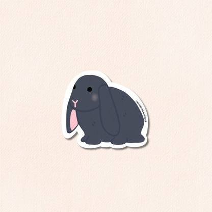English Lop Rabbit Vinyl Sticker, 4 Colours