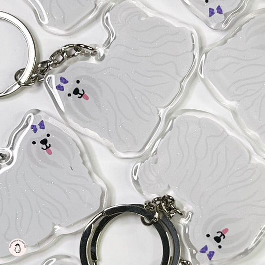 Maltese Acrylic Keychain