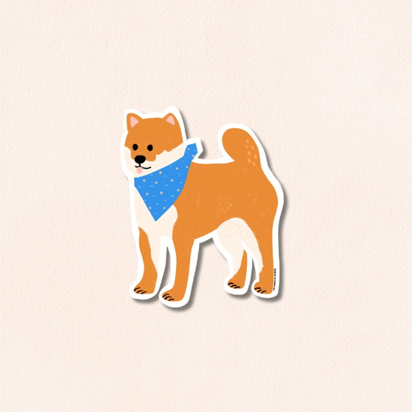 Shiba Inu Vinyl Sticker, 4 Colours