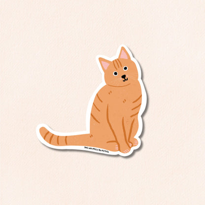Tabby Cat Vinyl Sticker, 5 Colours