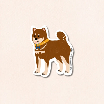 Shiba Inu Vinyl Sticker, 4 Colours
