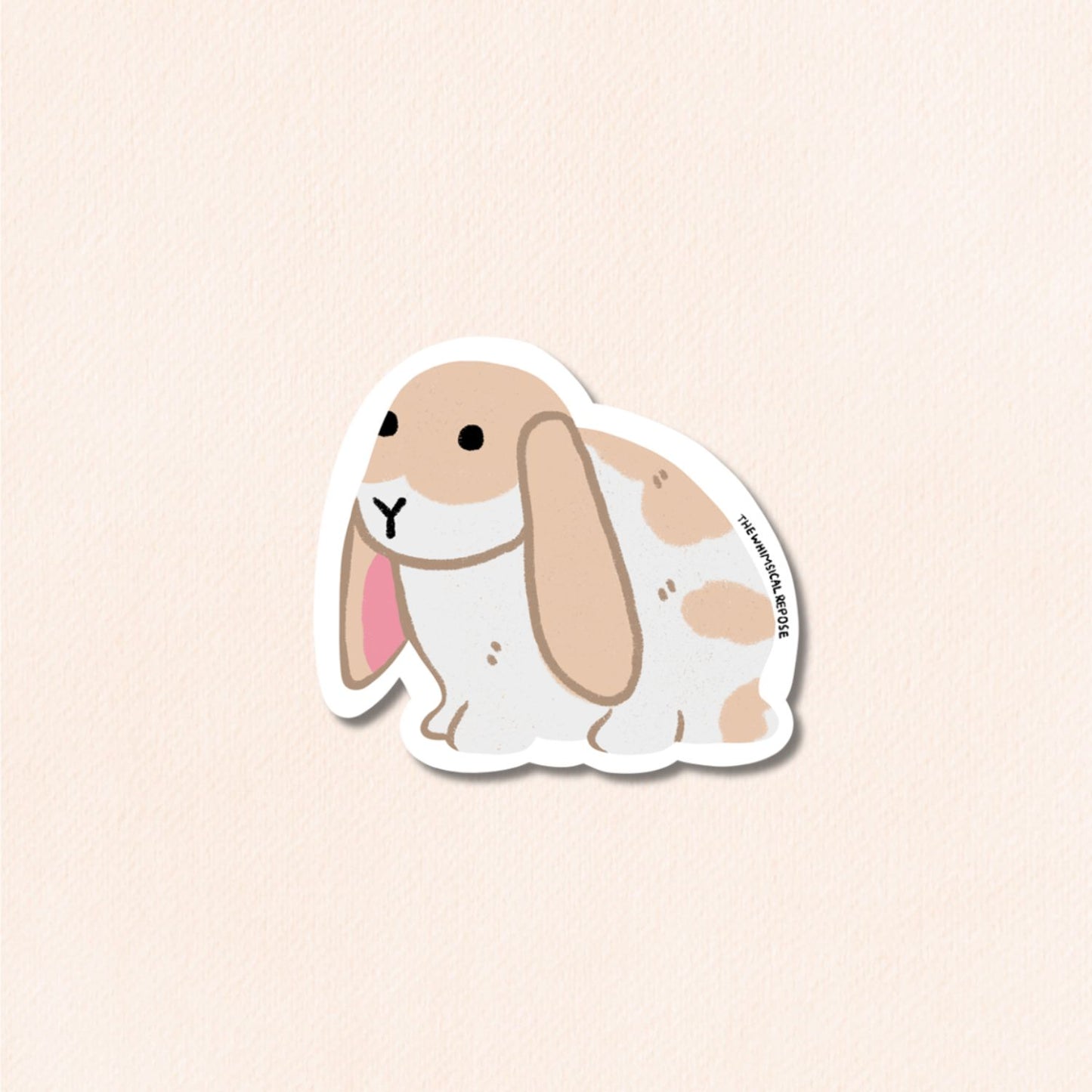English Lop Rabbit Vinyl Sticker, 4 Colours