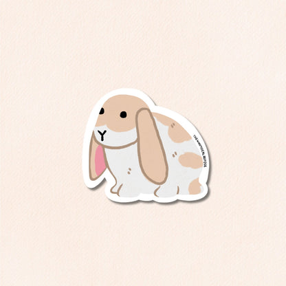 English Lop Rabbit Vinyl Sticker, 4 Colours