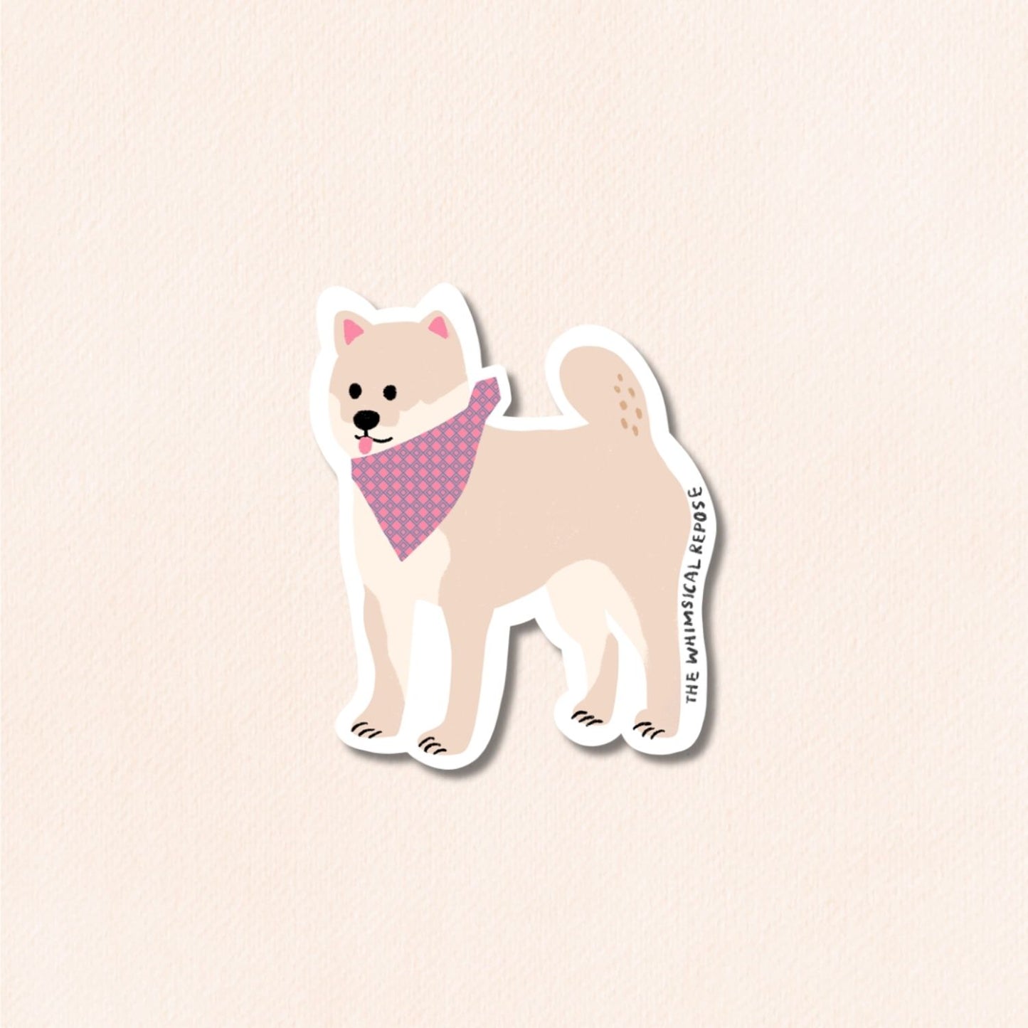 Shiba Inu Vinyl Sticker, 4 Colours