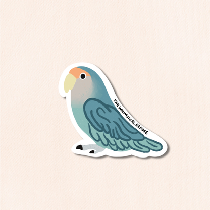 Lovebird Vinyl Sticker, 9 Colours