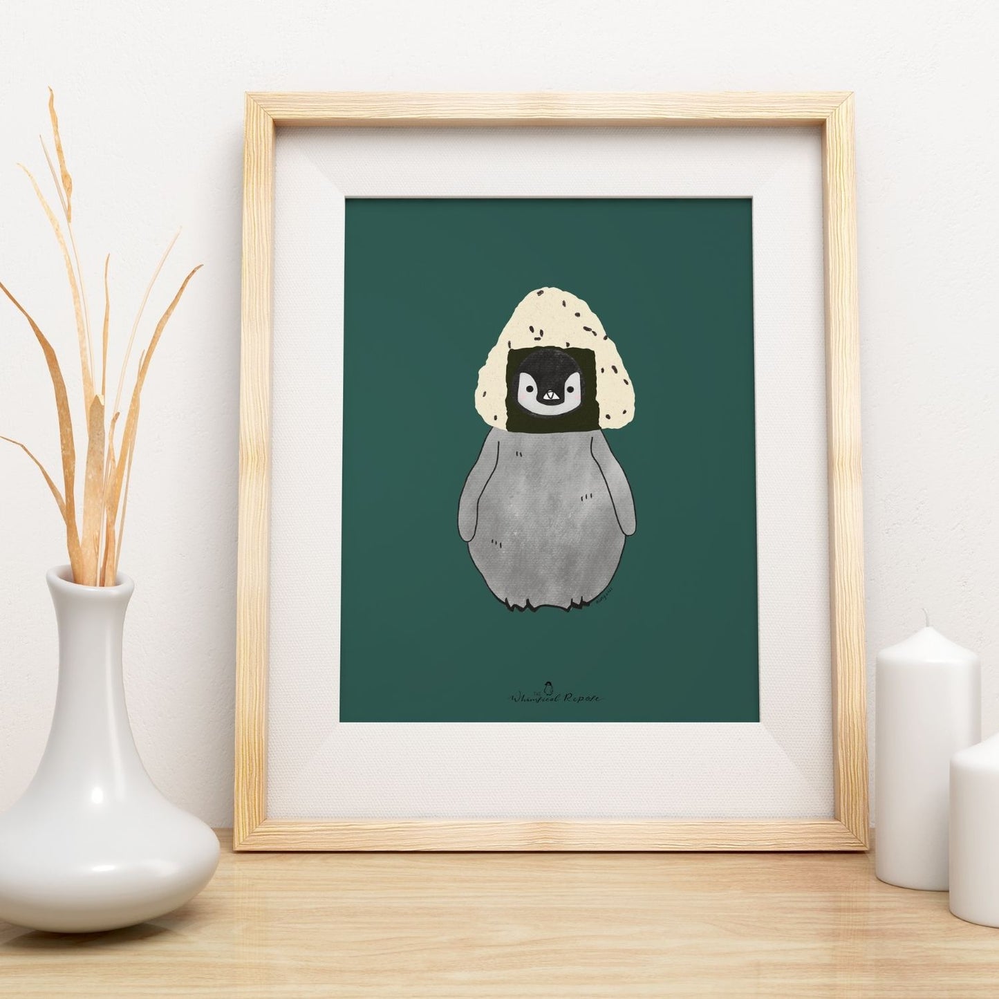 Pudding the Penguin Onigiri Art Print
