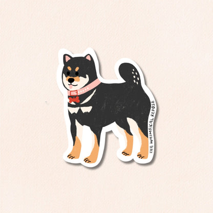 Shiba Inu Vinyl Sticker, 4 Colours