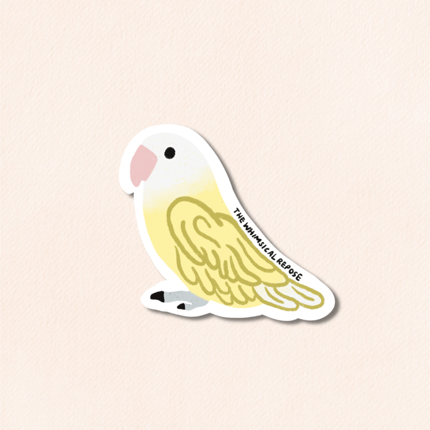 Lovebird Vinyl Sticker, 9 Colours