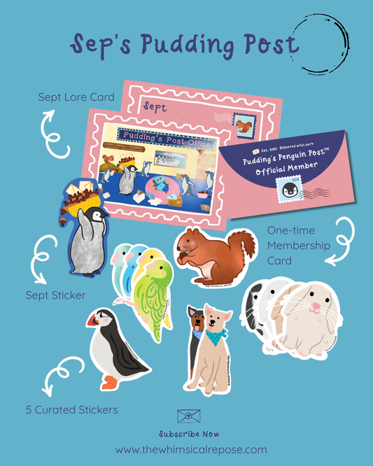 Pudding’s Penguin Post™ Season 1:  A Monthly Collectible Story