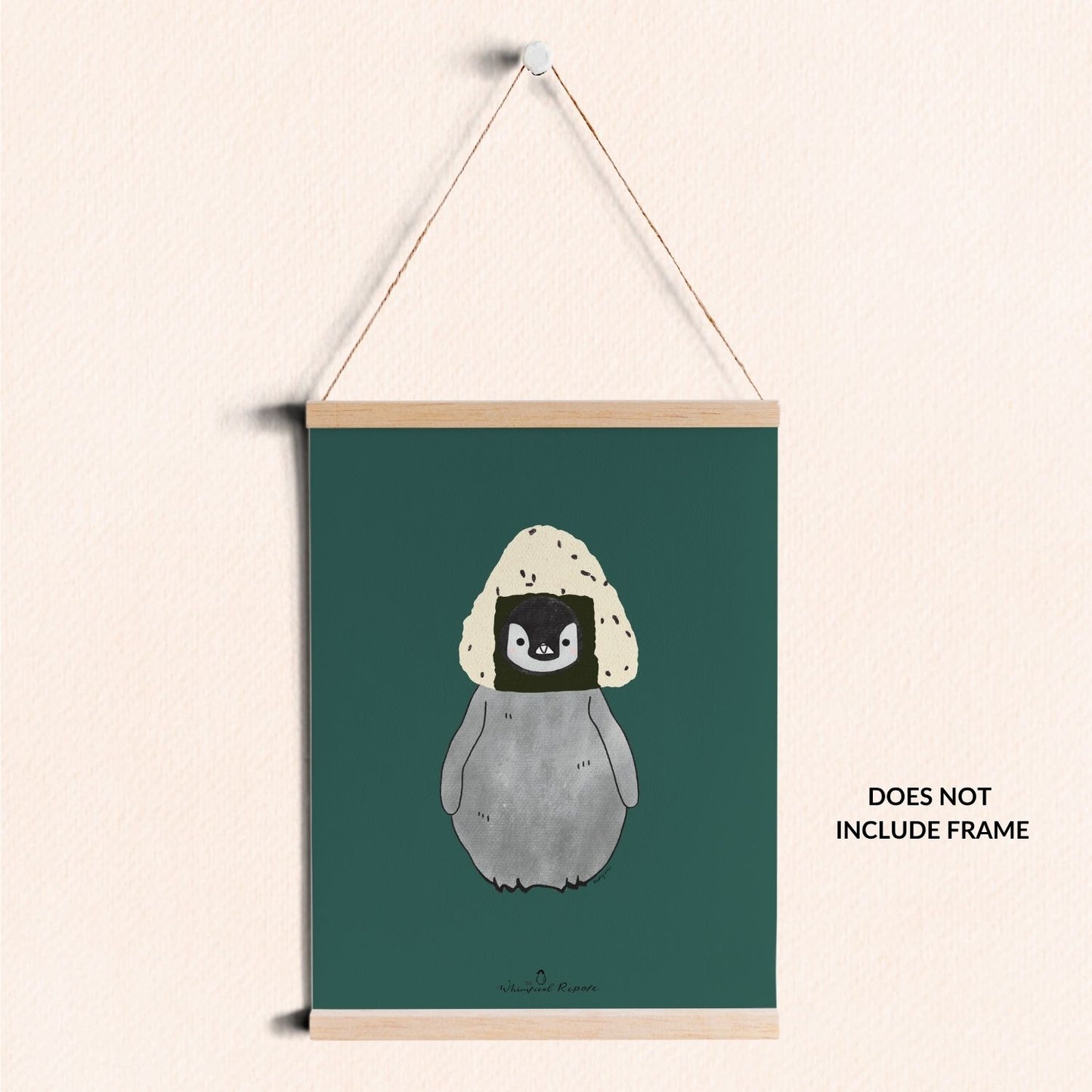 Pudding the Penguin Onigiri Art Print