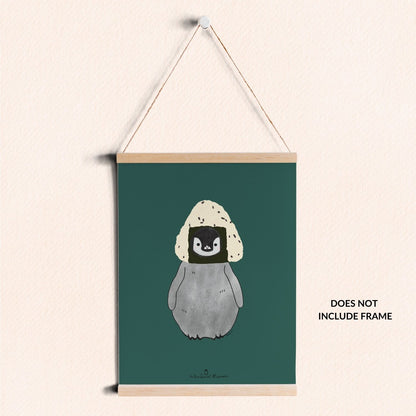 Pudding the Penguin Onigiri Art Print