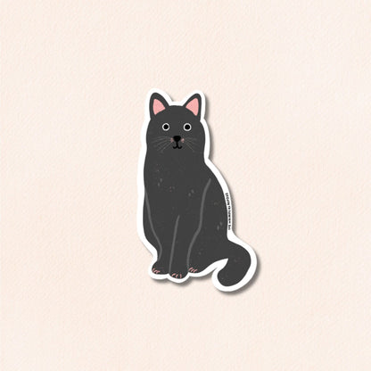 Black Cat Vinyl Sticker
