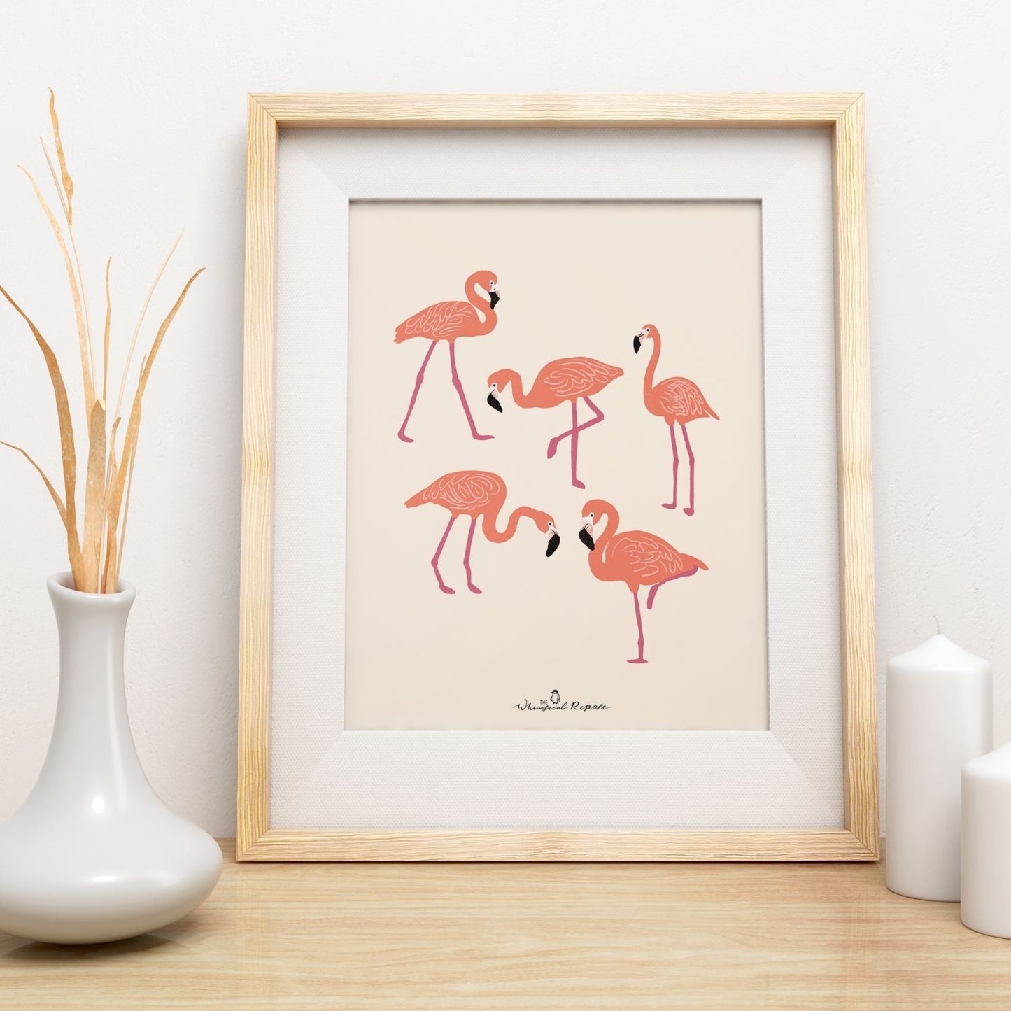 Pink Flamingo Art Print