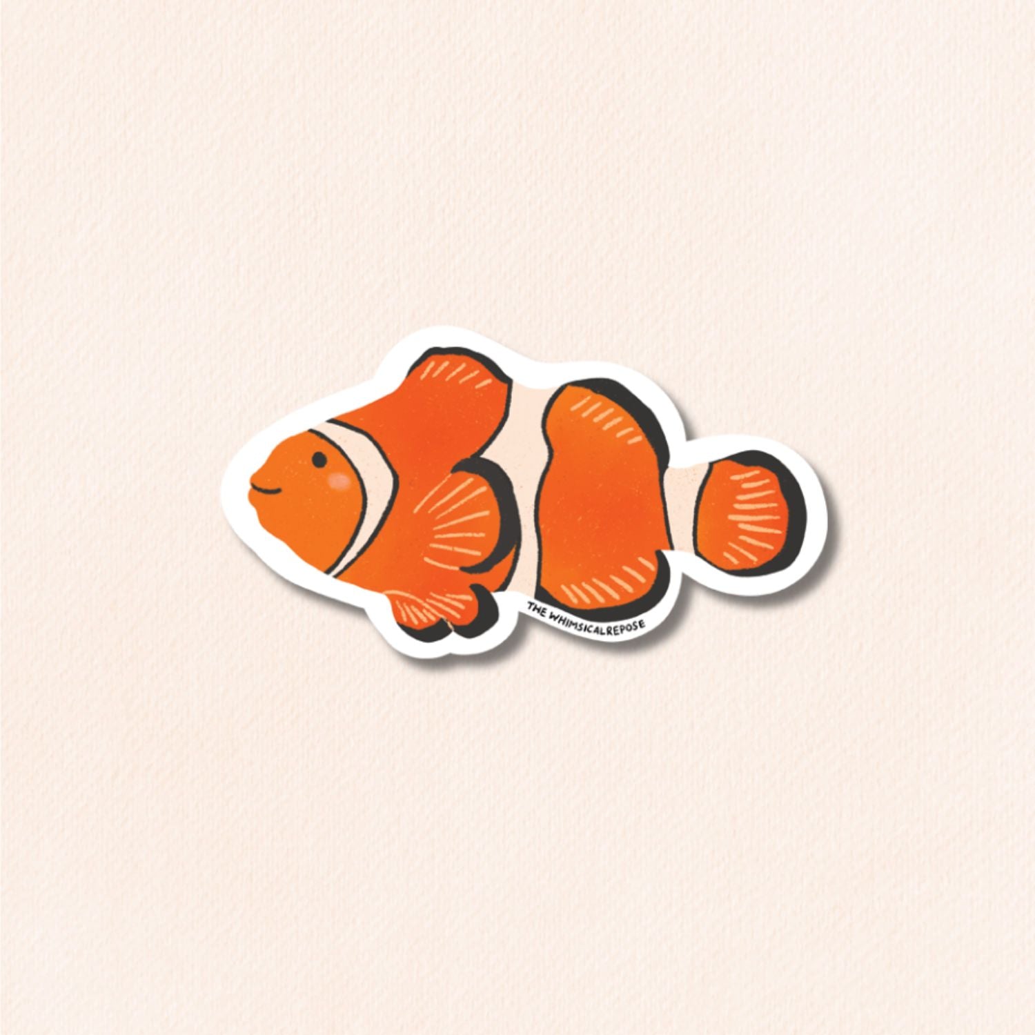 Clownfish Vinyl Sticker | The Whimsical Repose – Cute Clownfish Sticker ...