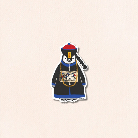 Pudding the Penguin Asian Zombie Vinyl Sticker