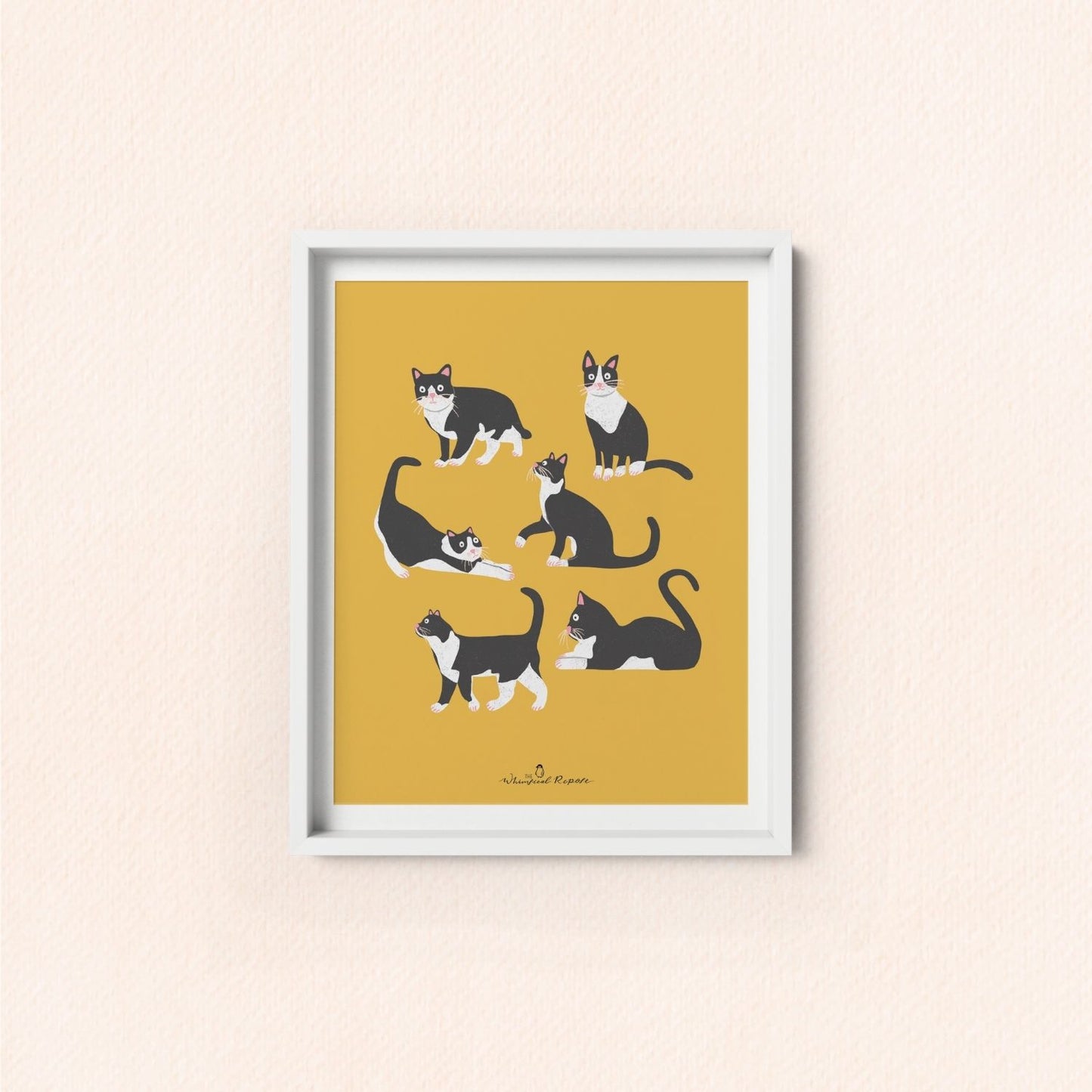 Tuxedo Cat Art Print