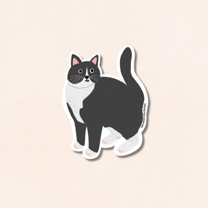 Tuxedo Cat Vinyl Sticker