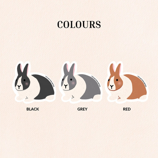 Dutch Rabbit Sticker Vinyl Sticker, 3 Colours