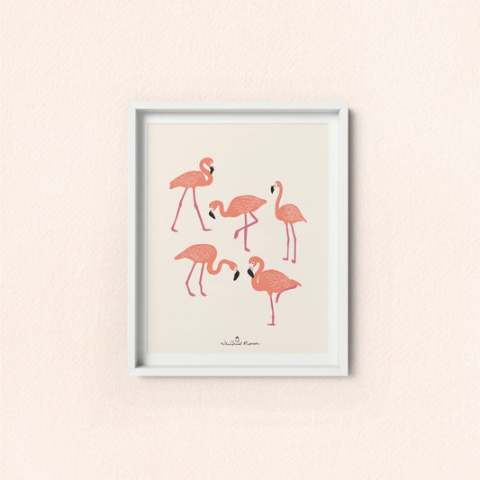 Pink Flamingo Art Print