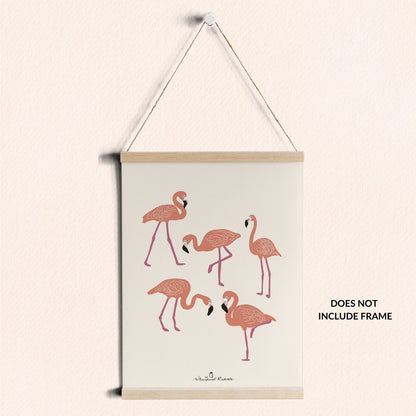 Pink Flamingo Art Print