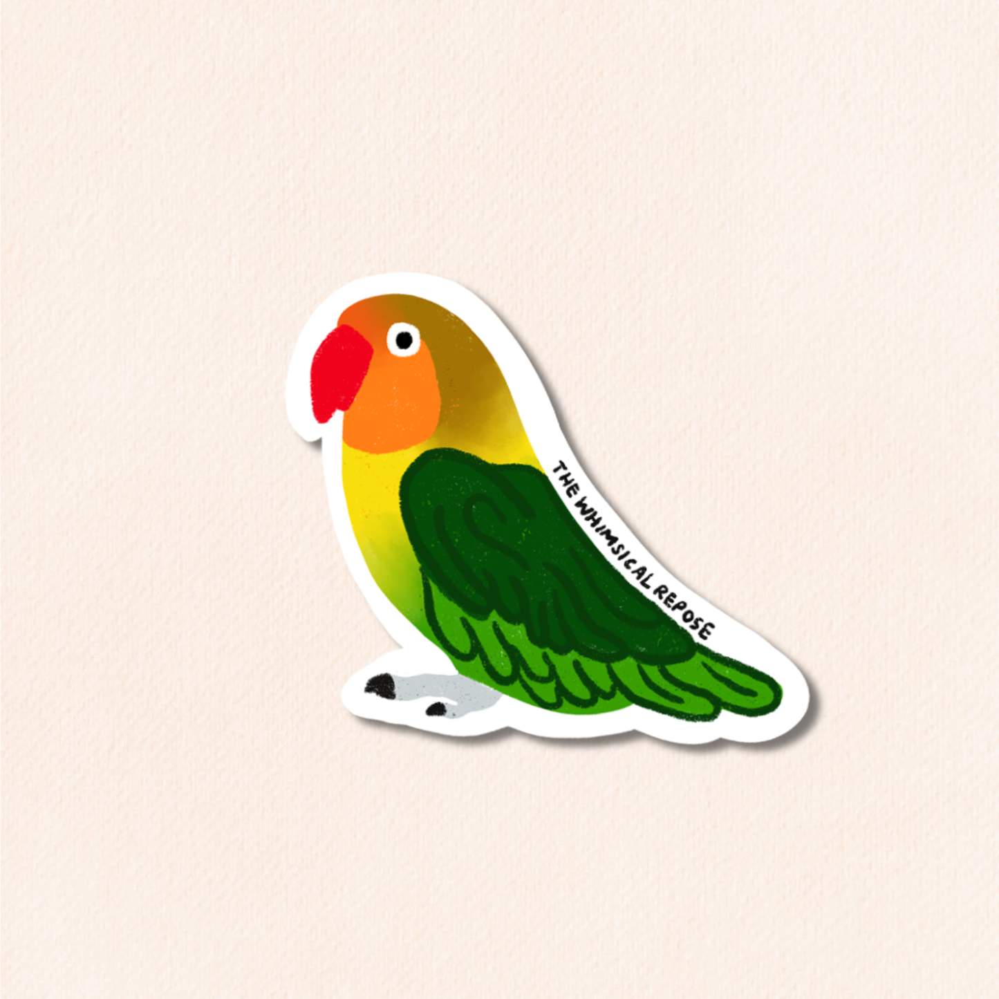 Lovebird Vinyl Sticker, 9 Colours