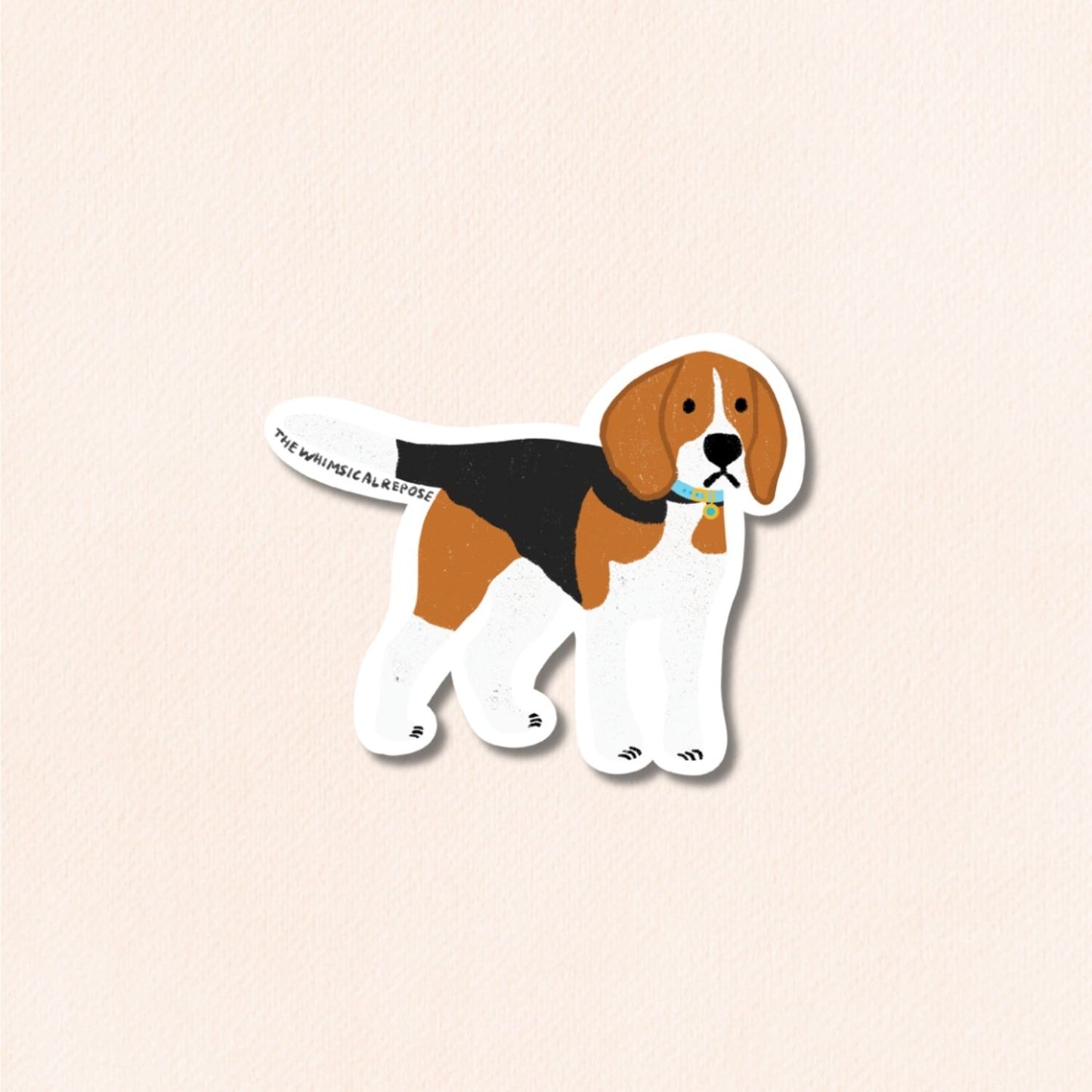Beagle Vinyl Sticker, 4 Colours