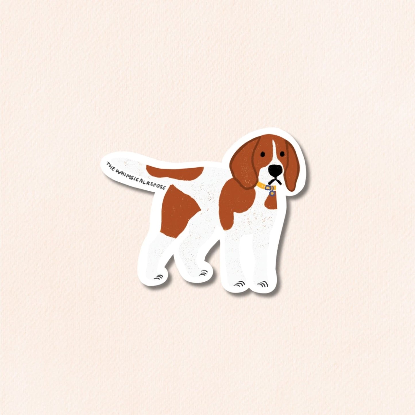 Beagle Vinyl Sticker, 4 Colours
