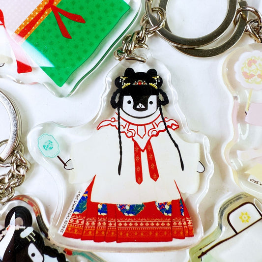 Pudding the Penguin Ming Dynasty Princess Acrylic Keychain