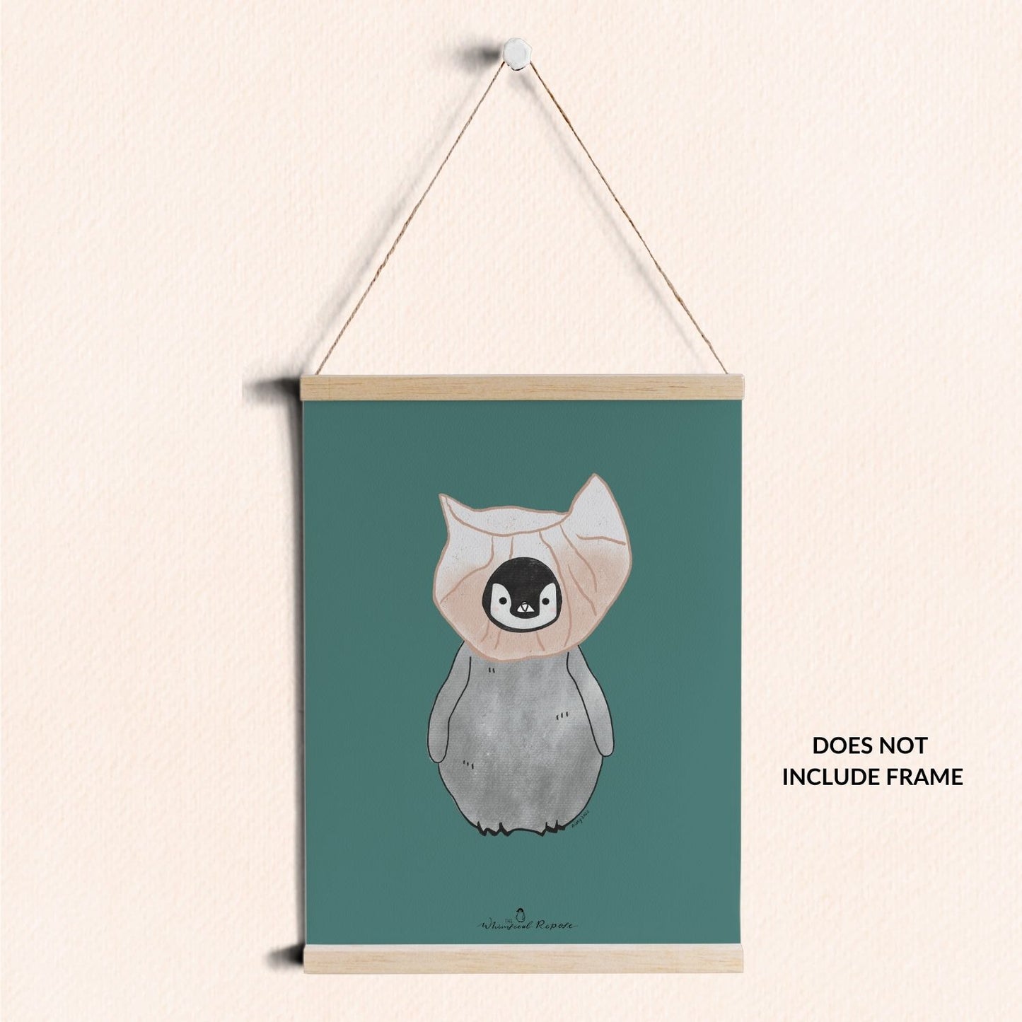 Penguin in Har Kau Art Print