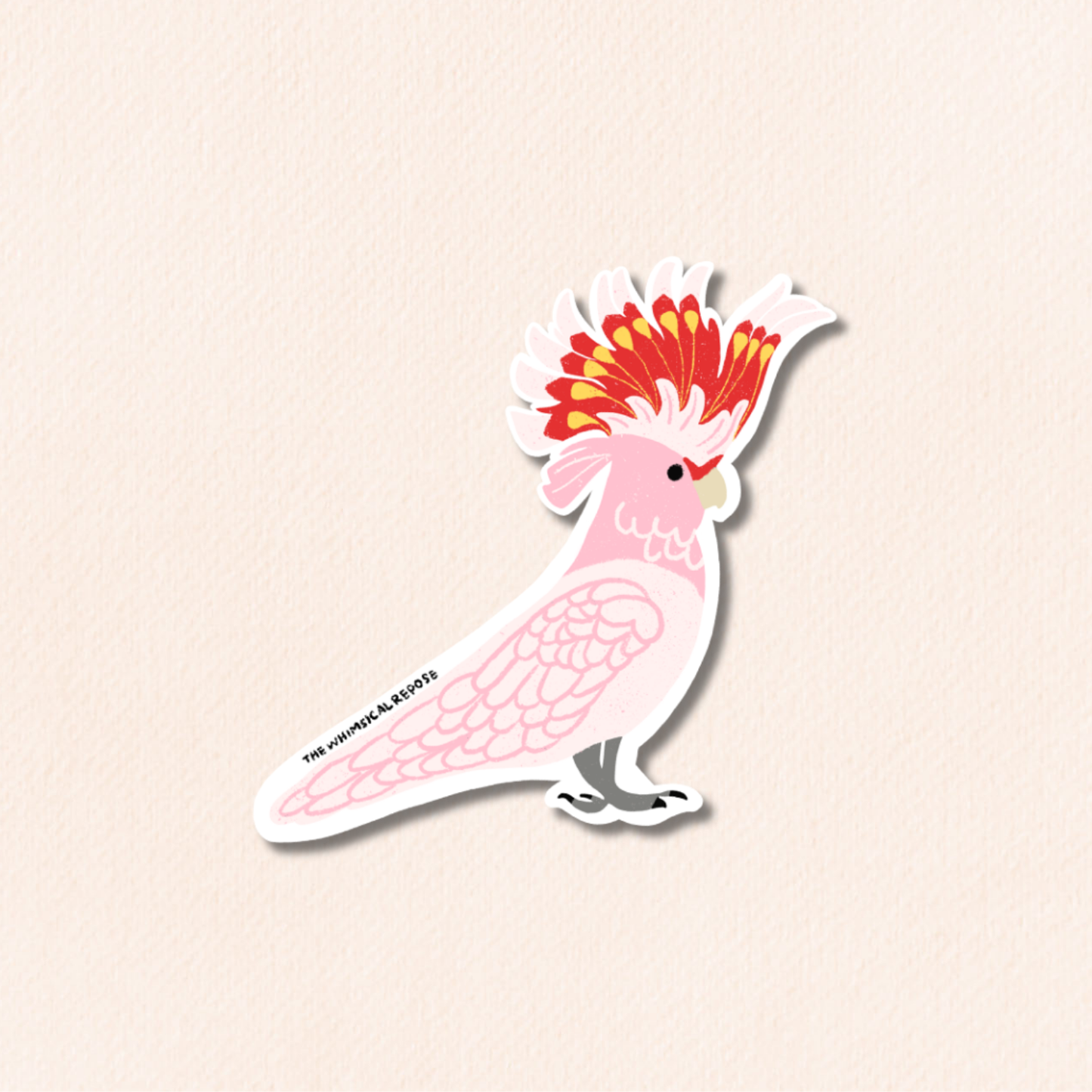 Cockatoo Vinyl Sticker, 7 Colours