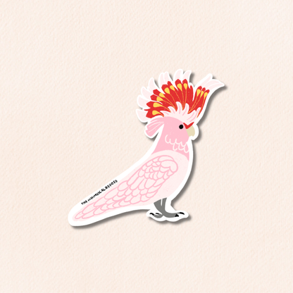 Cockatoo Vinyl Sticker, 7 Colours