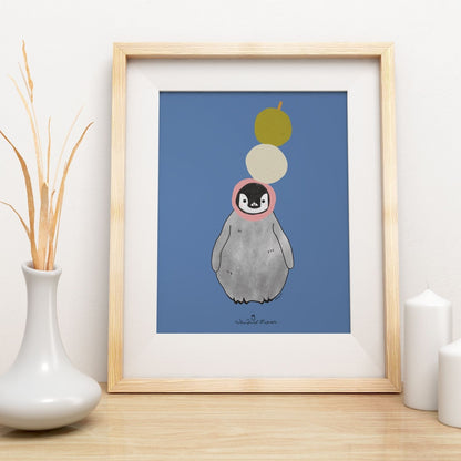 Pudding the Penguin Dango Art Print