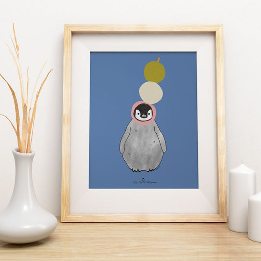 Pudding the Penguin Dango Art Print